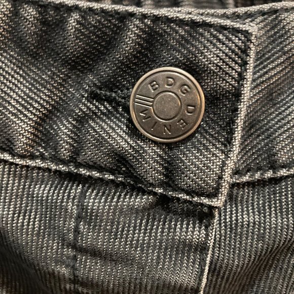 BDG gray black corduroy button front mini skirt 28 - Picture 5 of 7